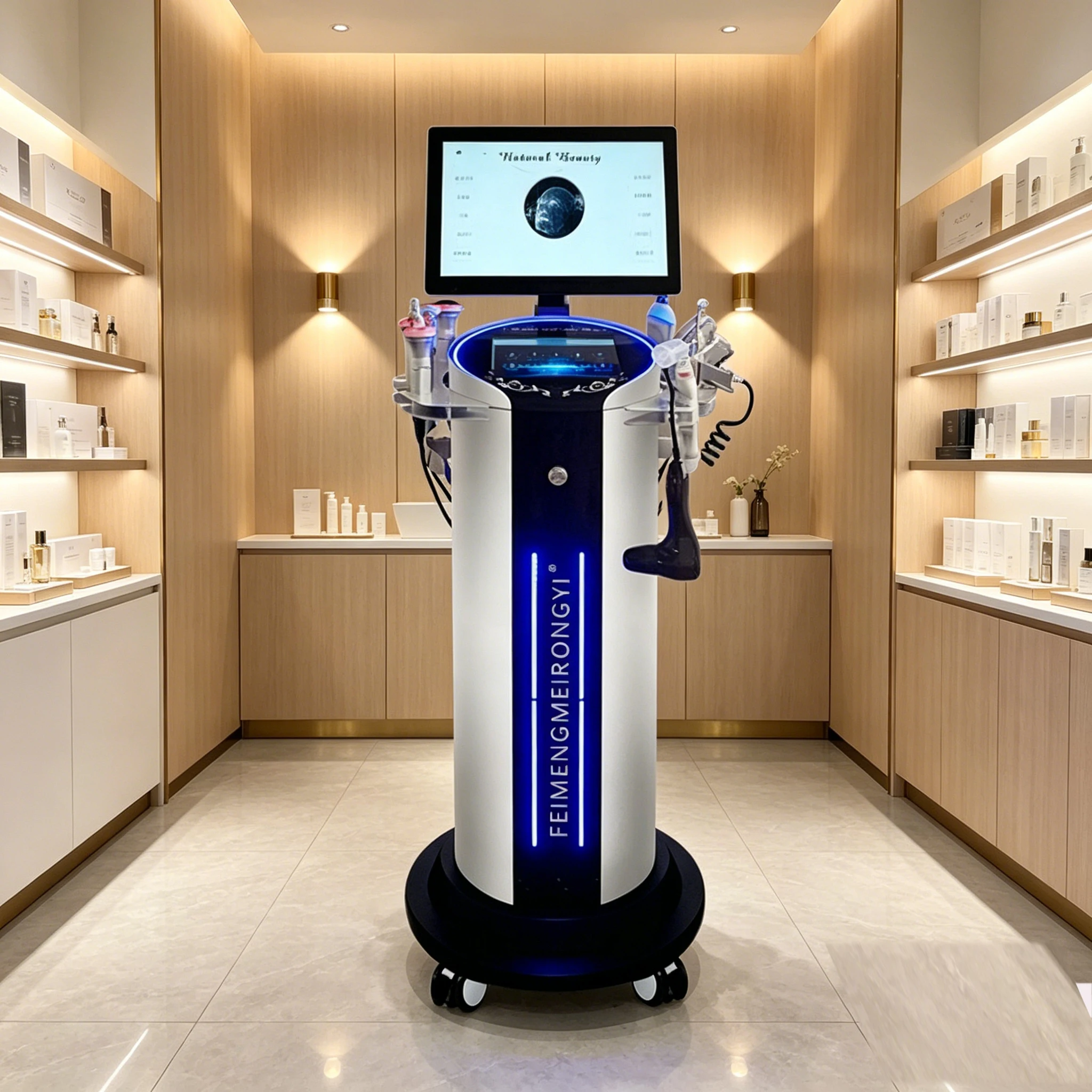 New Skin Management Device, Fourth Generation Large Bubble Metal Case Facial Detection And Care Device, Pore Cleaning