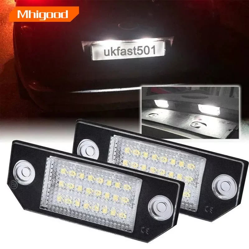 2x LED Number License Plate Light Lamps Lighting Upgrade For Ford Focus 2 ST 225 C Max MK2 2003 2004 2005 2006 2007 2008