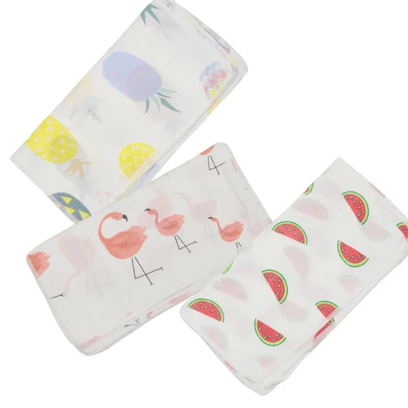 Baby Square Gauze Towel 100% Cotton Gauze Newborn Baby Face Hand Bath Bib Feeding Scarf 20x20cm 5PC Baby Bath Hand Towel Bath