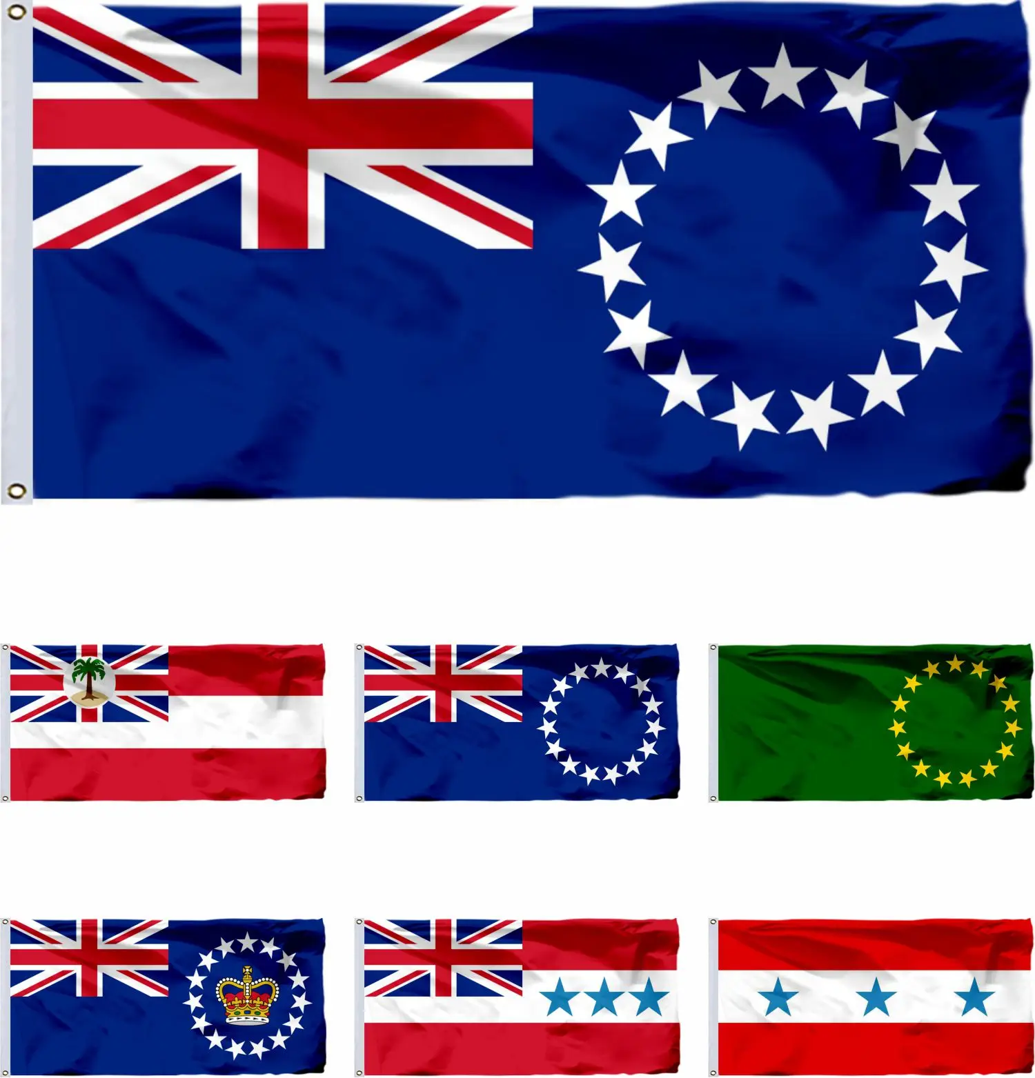 New Zealand Cook Islands Federation Flag 3X5FT Rarotonga 1888 Banner 90X150CM 21X14CM 3X6FT 100 Denier Poly