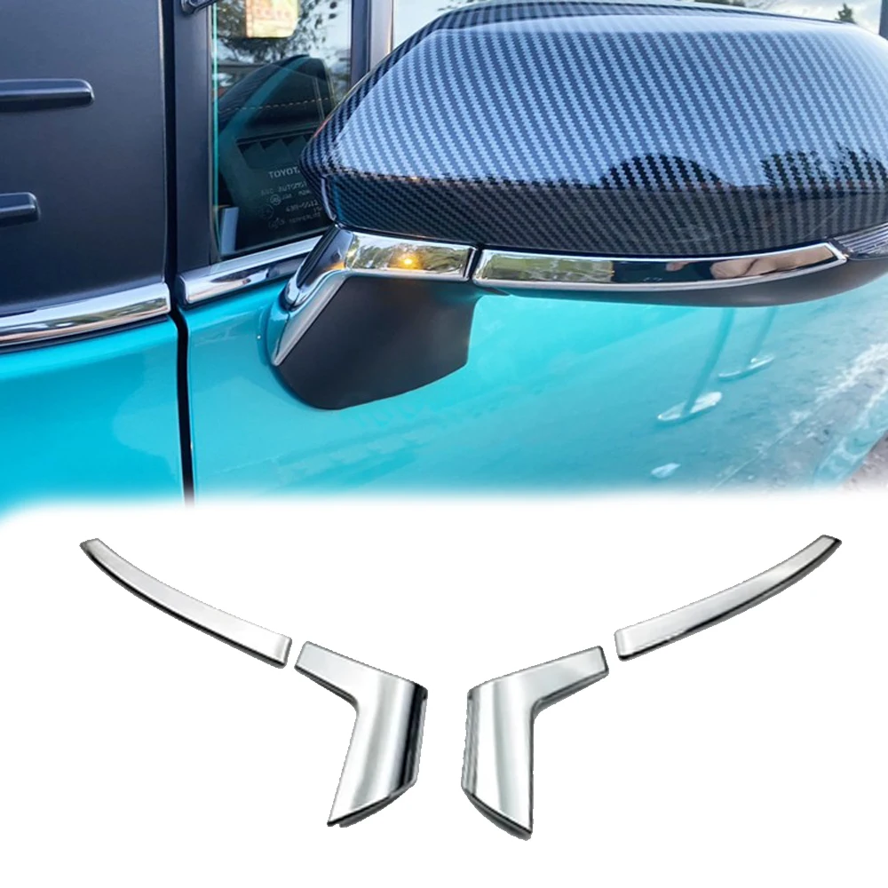 Lofty Richy For Toyota Sienta 170 Series ABS chrome Door side Rearview Mirror strip Anti-rubbing Protect stirp accessories