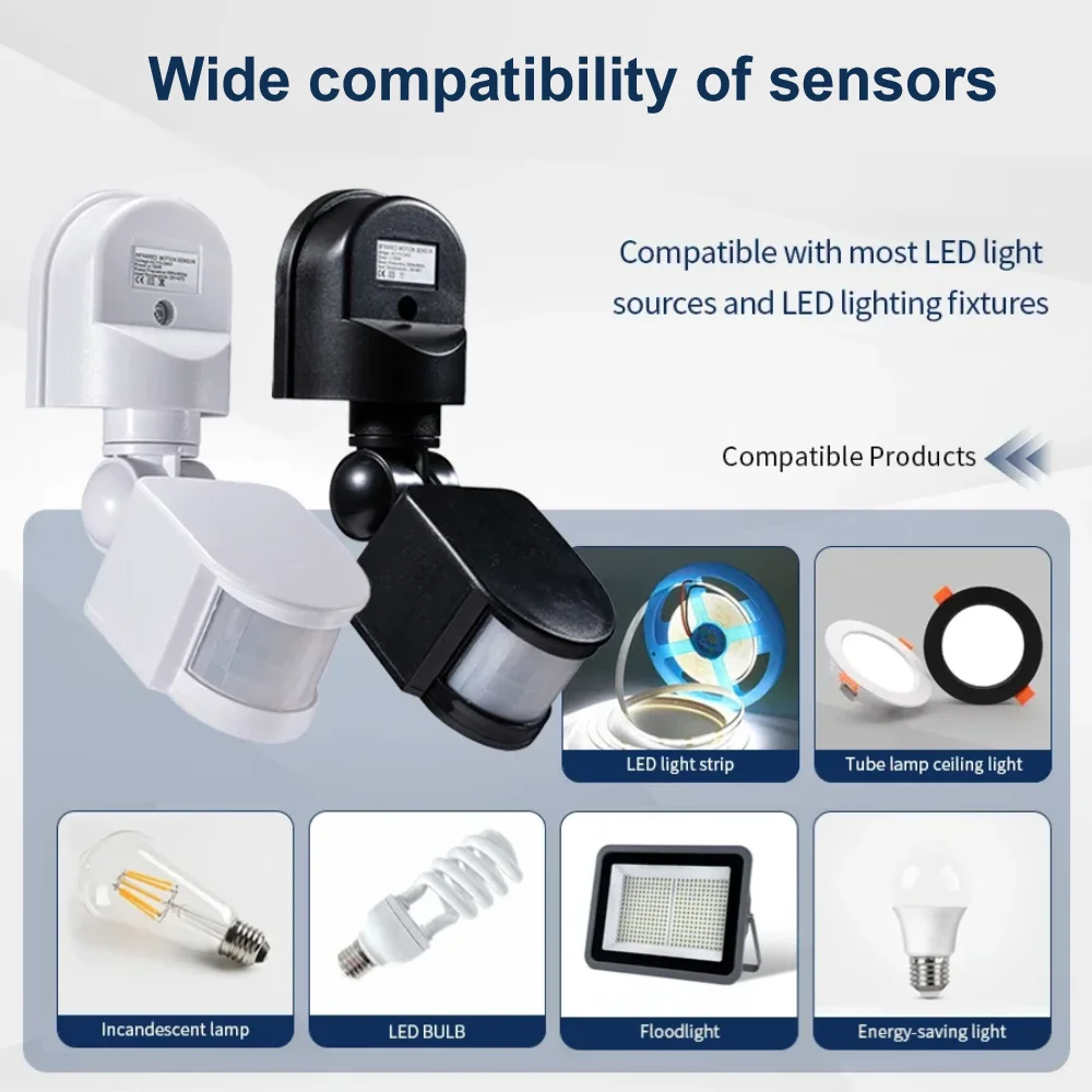 Human Presence Sensor Automatic Infrared PIR Movement Detector 220V 110V 12V Outdoor Light Switch Motion Sensor Home Assistant