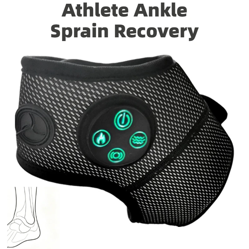 Heated Ankle Massager Airbag Vibration Magnet Therapy for Sprain Joint Recovery