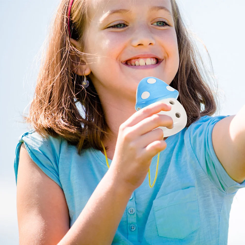 

6-Hole Ocarina Ceramic Portable Musical Instrument for Beginners Kids Adults Clear Sound Ergonomic Design Perfect Gift