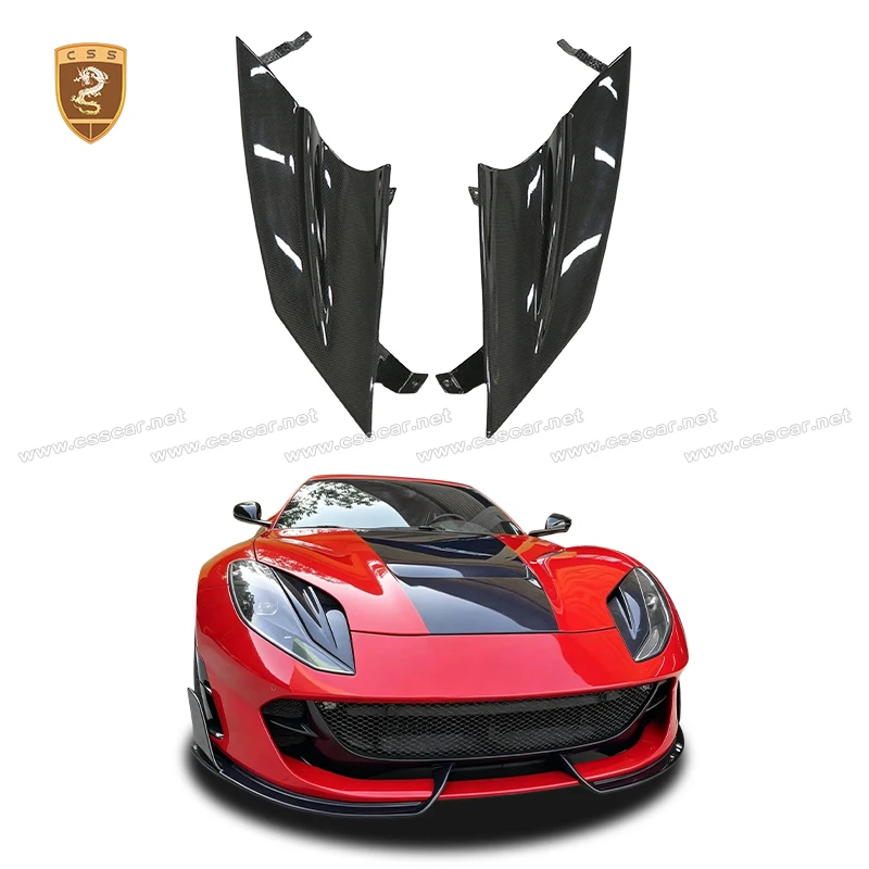For Ferrari 812 upgrade MSY Style Dry Carbon Fiber Car Headlight Deacoration Air Vent Moulding Trim Exterior Accessories