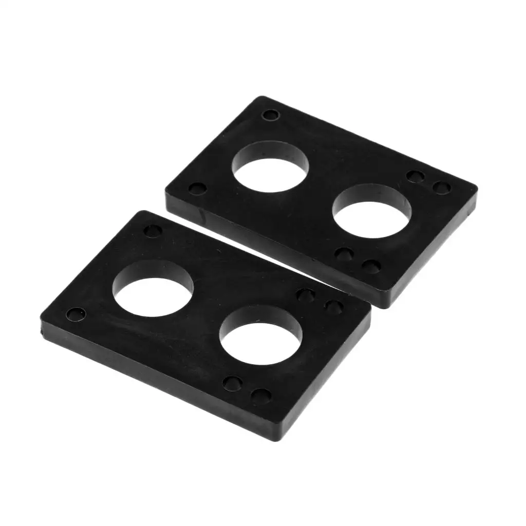 2x1 Pair Replacement 6mm Black PE Longboard & Skateboard Shock Pads