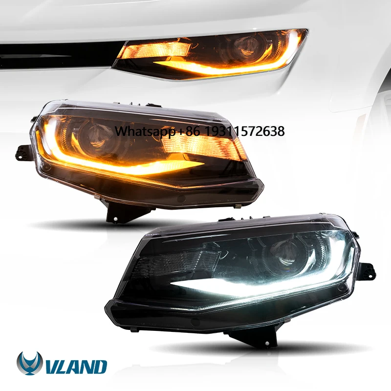 

VLAND New With Sequential Turn Signal Full LED Headlights Front Automobile Lamp 2016-2019 Car Head Light for CHEVROLET CAMARO