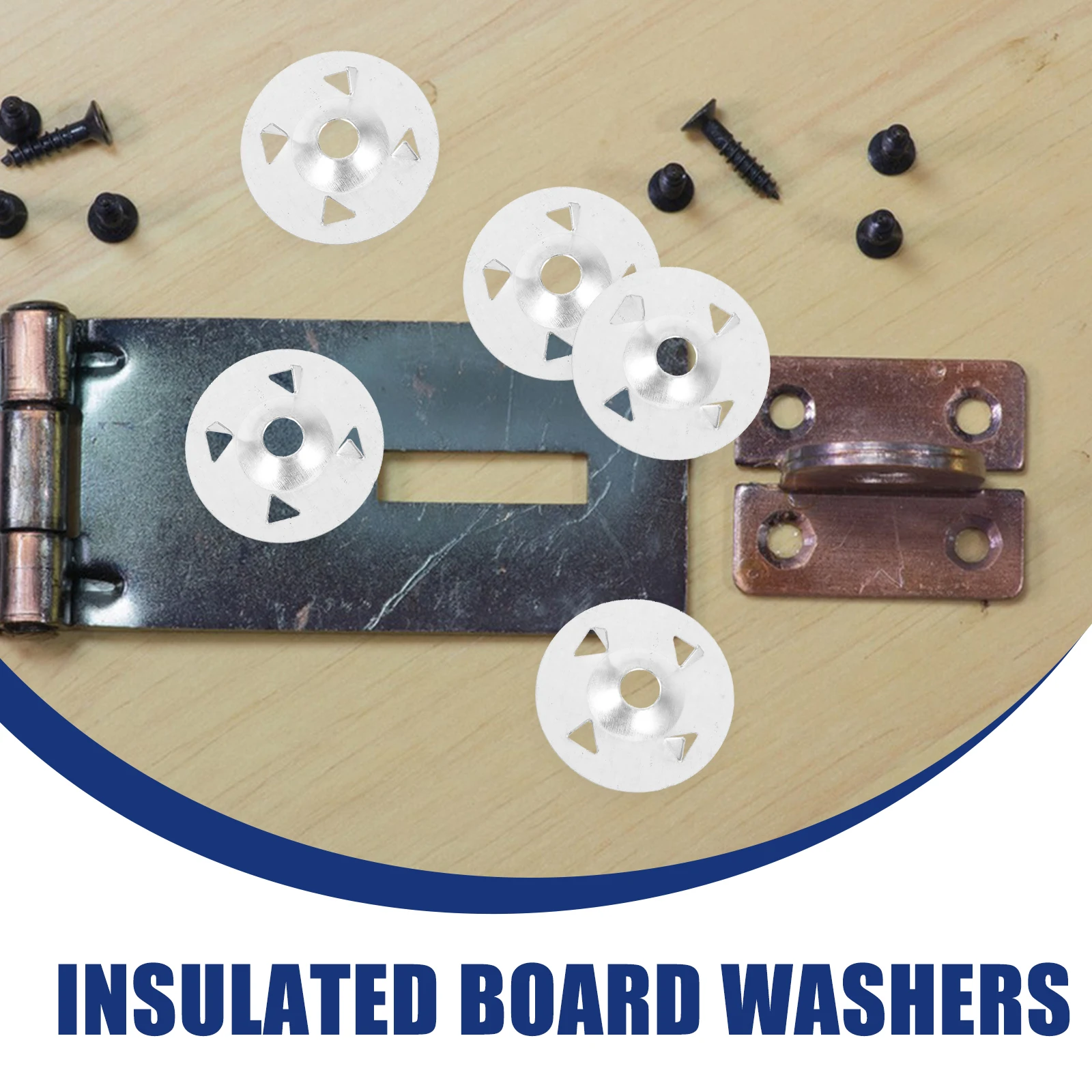 

100pcs Insulated Board Washers Shockproof Metal Screws Wall Fasteners Round Insulation Washer Reinforced for Indoor
