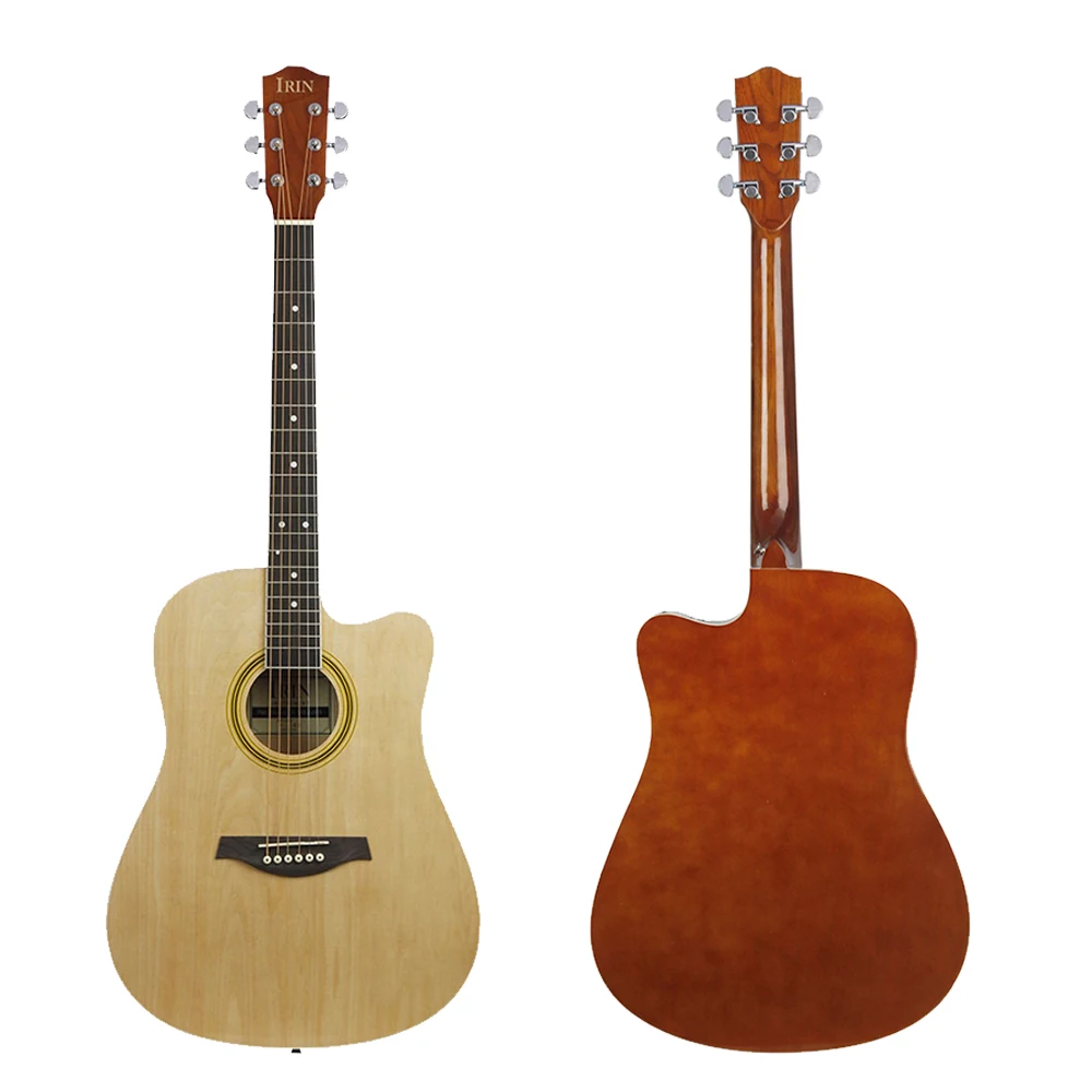 IRIN 6 Strings 41 Inch 21 Frets Acoustic Guitar Basswood Body Folk Guitarra with Tuner String Bag Capo Guitar Parts & Accessory