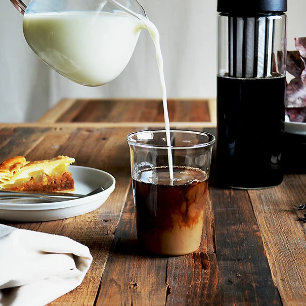 

Стеклянная чашка Kinto с прозрачной ручкой, кофейная кружка, холодное заваривание, ледяной латте, пиво, чайная чашка, однослойная, термостойкая, круглая, ape