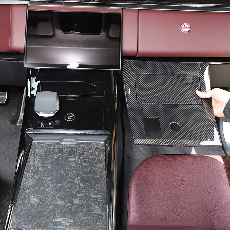 

For Land Rover Range Rover Sport 2024+ ABS Carbon Fiber Car Center Console Gear Shift Panel Decorative Sticker Car Accessories