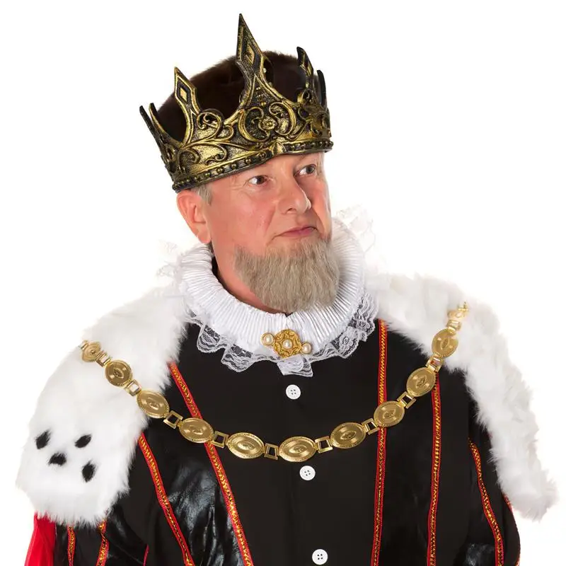 

Crown Crowns King Men Adults Jubilee Party Costume Birthday Medieval Accessories Hats Vampire Goth Kings Kids Queen Decoration