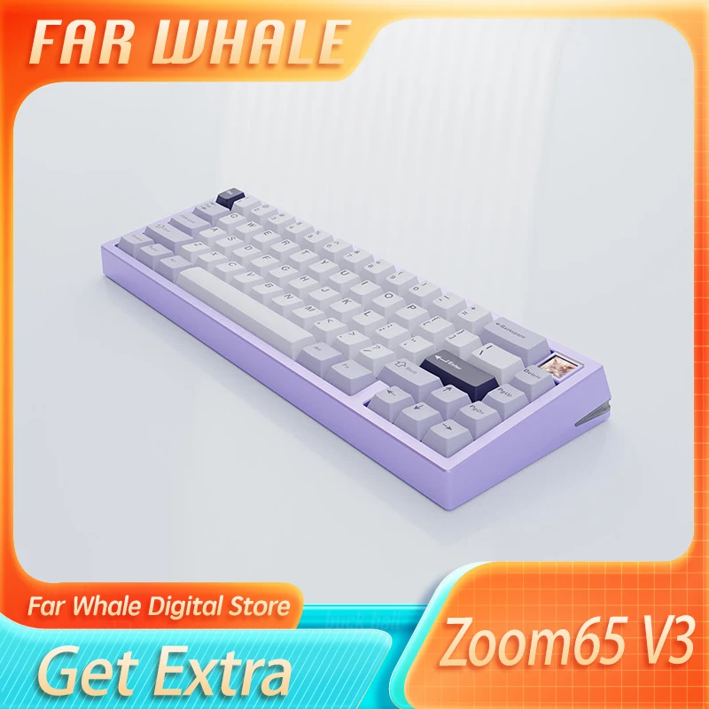 Zoom65 V3 Keyboard Kit Wireless Bluetooth Cnc Customization Rgb With Screen Gaming Mechanical Keyboard For Office Computer Gifts