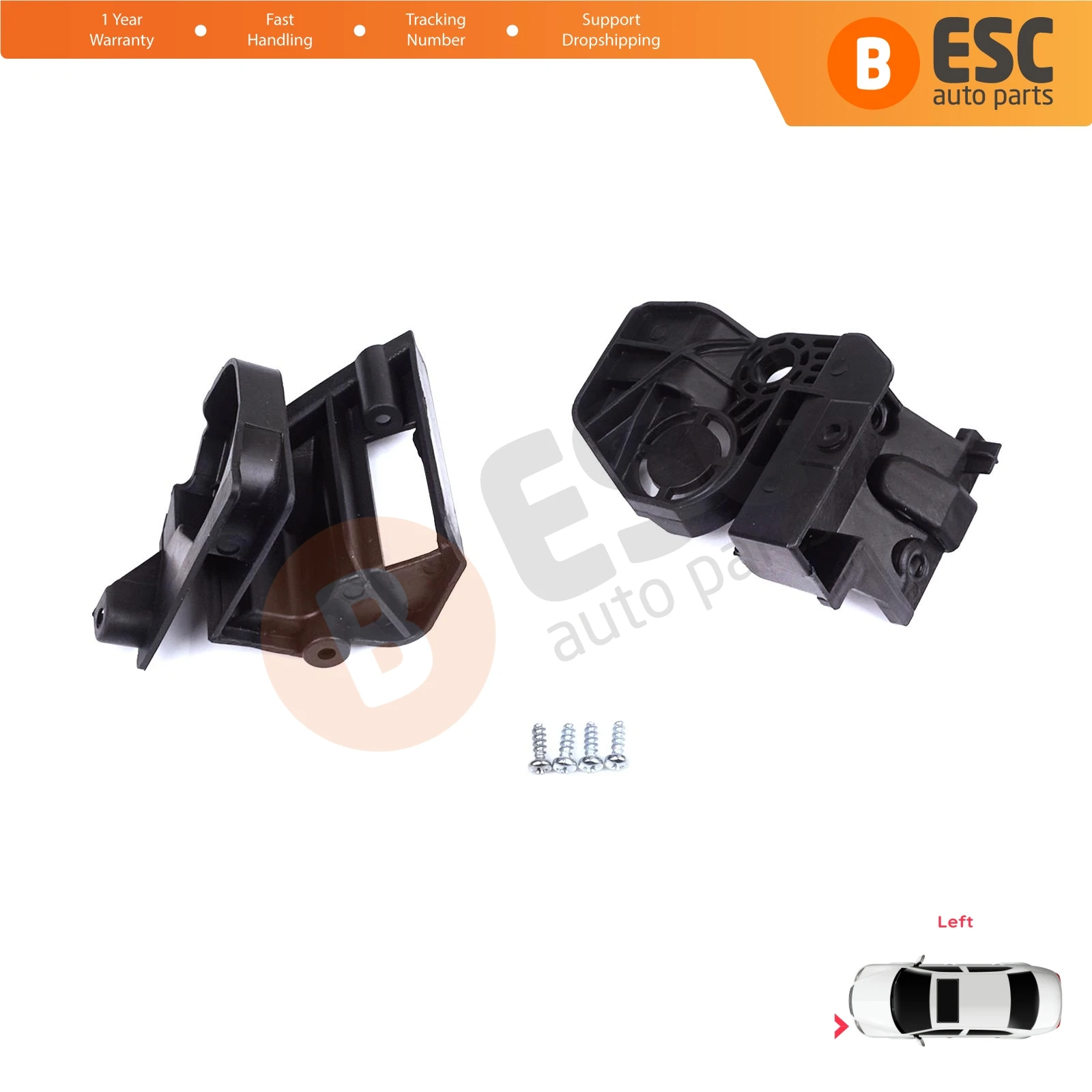 EHL583-1 Headlight Holder Mount Repair Bracket Tab Set Left Side for Peugeot 308 MK2 T9 2013-2021 4/5 Door 9807658080