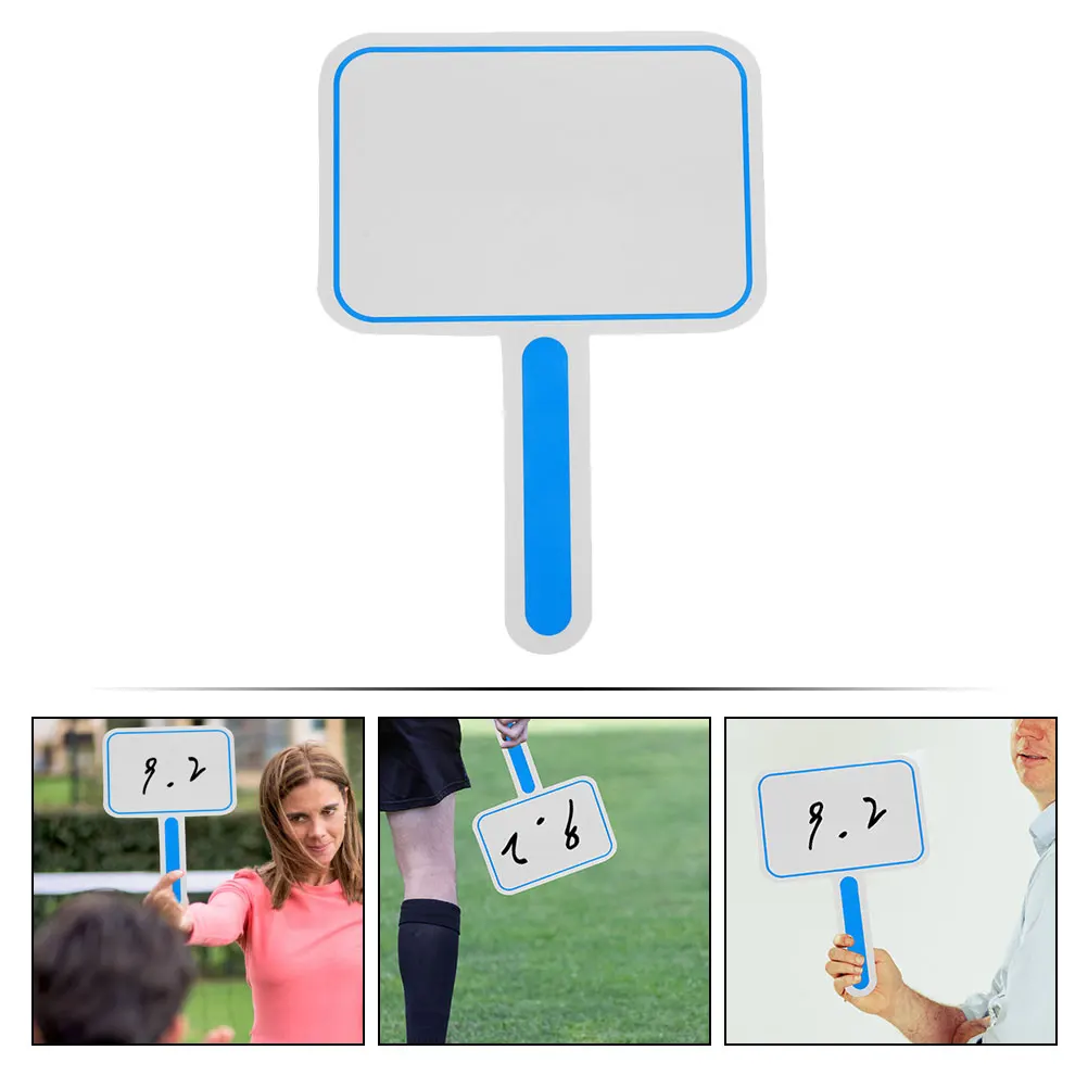 

3pcs Soccer Scoreboard Reusable Blank Whiteboards For Voting Erasable Paddle Boards Competition Judging Student Writing