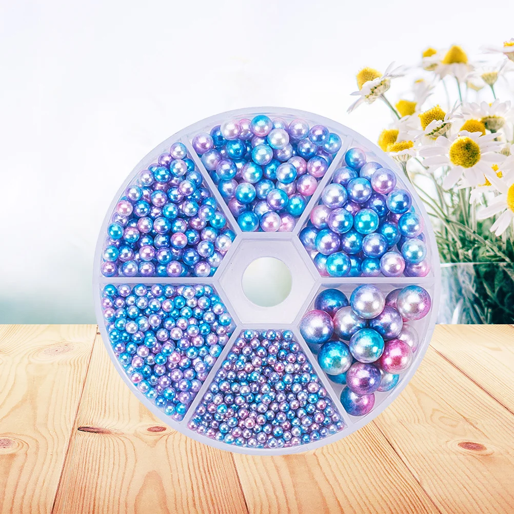 

1 Box Round Imitation Pearl Beads Colorful for Wedding Events Baby Shower Bridal Party Decorations DIY Bracelet