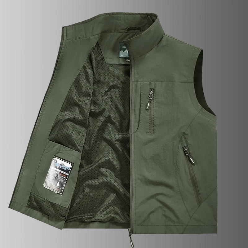 

Autumn Winter New High Quality Outdoor Sports Leisure Windproof Warm Leather Vest Comfortable Plush Breathable Trendy Men's Vest