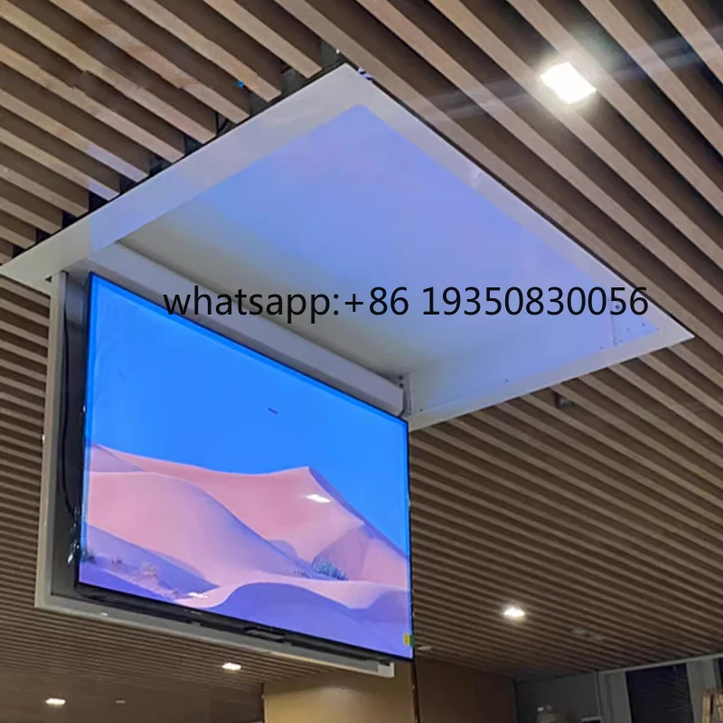 2026-Electric Hidden Motorized Tv Lift Ceiling Mount TV Lift Ceiling Flip Down Motorized TV Lift Ceiling for Living Room