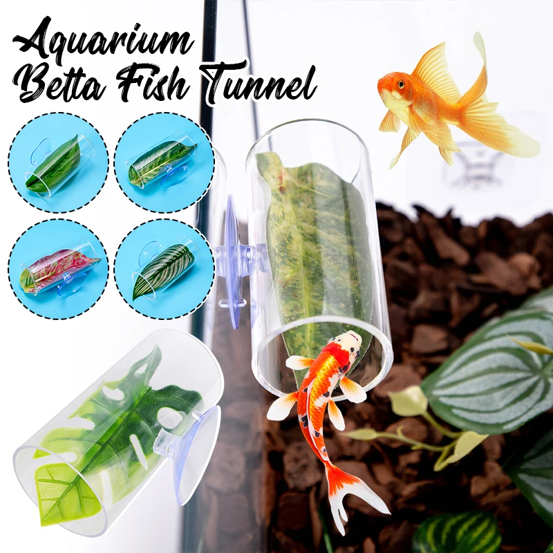 

5PCS Acrylic Betta Fish Avoiding Pipes Aquarium Betta Fish Tube Tunnel Small Fish Shrimp Hiding Nest Pipe Fish Tank Decorations
