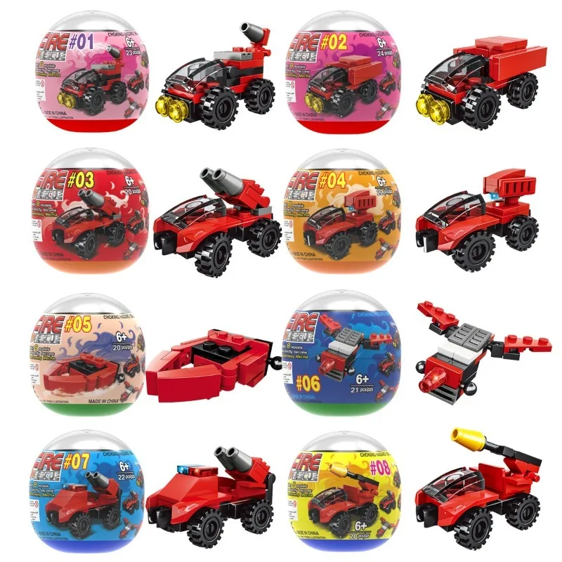8PCS 8-in-1 Transformable Vehicle Building Bricks – Mergeable Car Assembly Model Toy, Creative Gift for Children