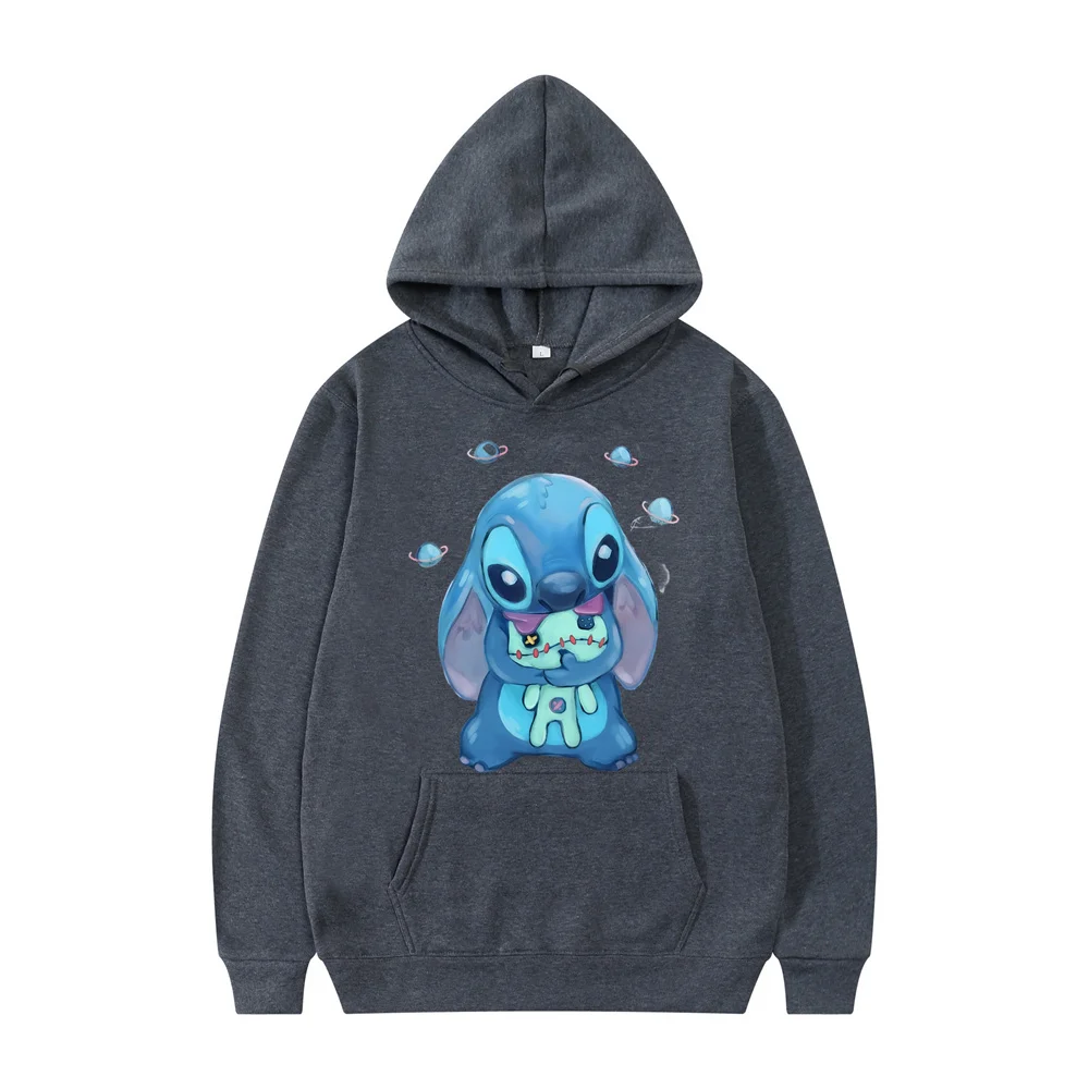 Stitch Disney Anime Hoodie Casual Sweatshirt Boys Fleece Pullover Y2k Sudadera Disney Print Hoodies Jacket Kids Clothes Girls