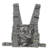 ABBREE PT-08 Walkie Talkie Front Pack Wist Pouch Holster Camouflage Men Tactical Ham Radio Chest Bag for Wouxun Baofeng UV-5R