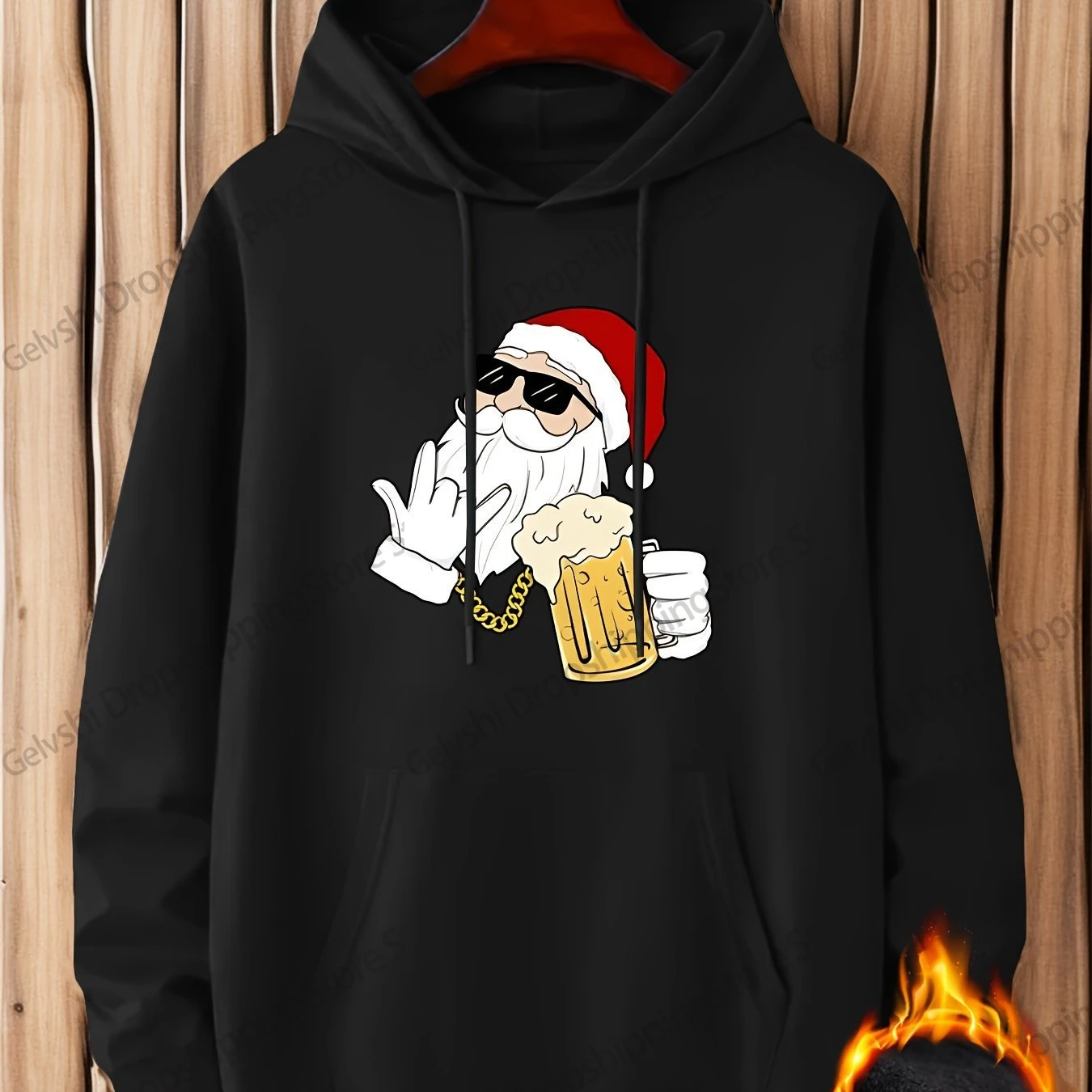 Beer Santa Claus Hoodie Men Women Fashion Christmas Hoodies Graphics Long Sleeve Hoodie Women Sweats Oversized Clothes Unisex