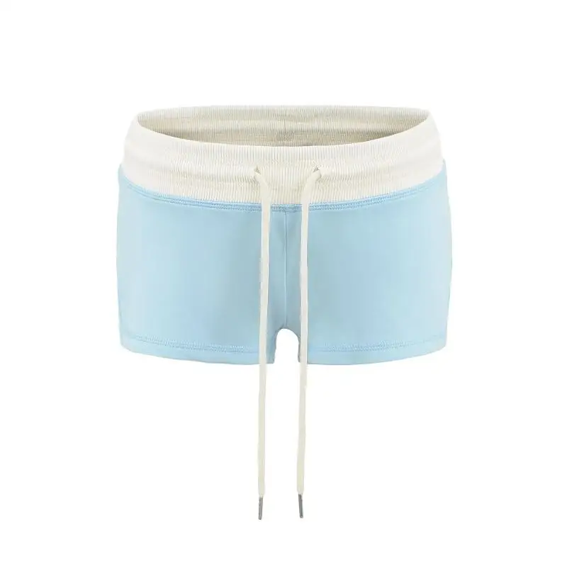 Slim Fit Color Blo ort Pants Women's Spor Sle Elastied Bootcut Hotpants Streetwear Polyester Spandex Blend