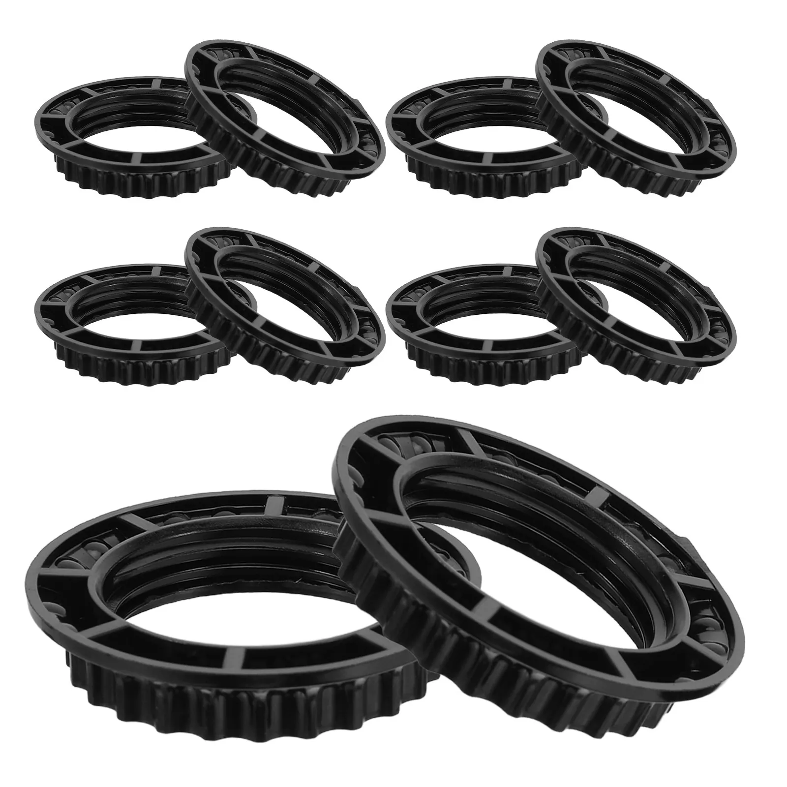 10Pcs Light Socket Shade Rings Stable Fixture Retaining Ring for Lamps E26 Threaded Metal Collar Lamp Shade Replacement Rings
