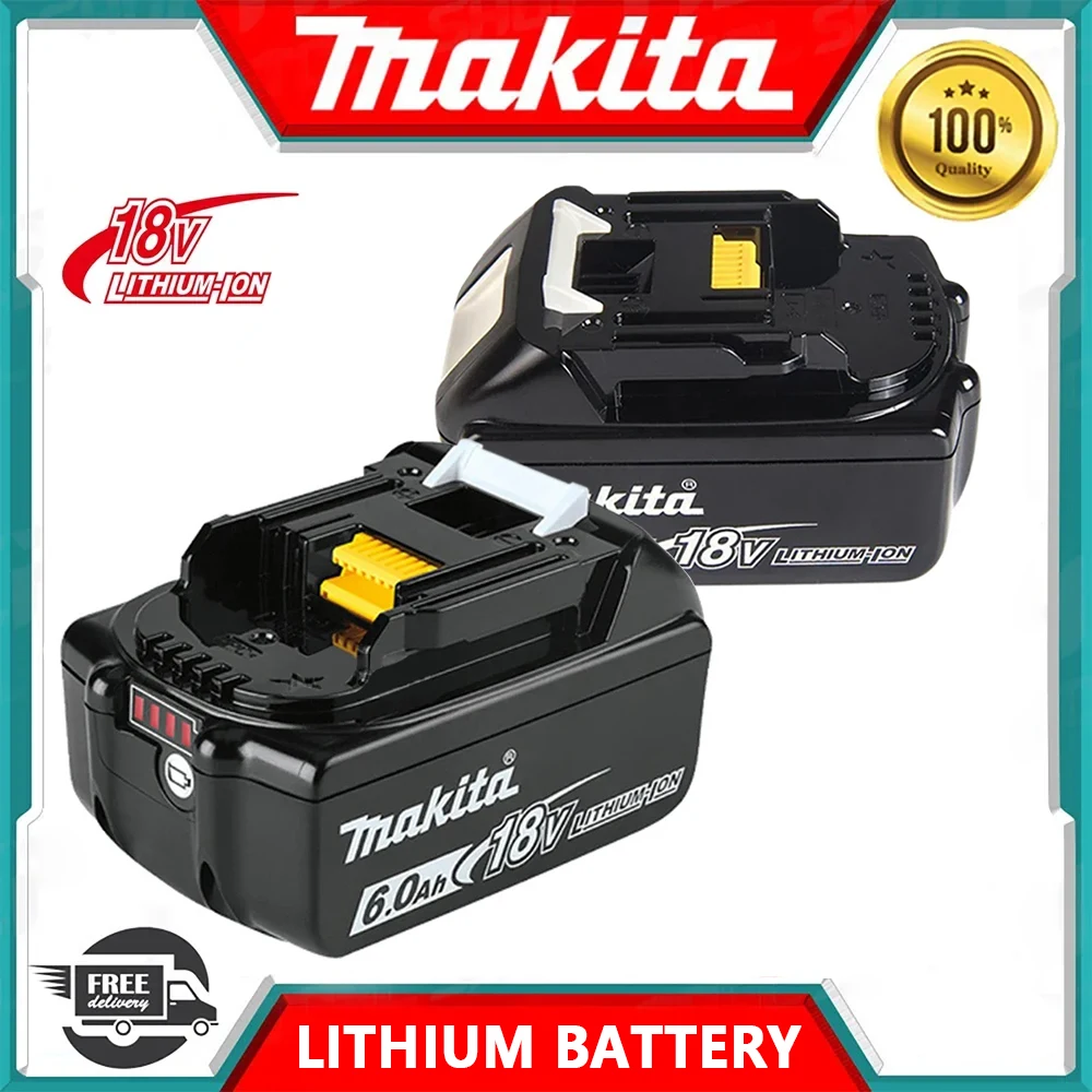 

New Makita 18V Rechargeable Power Tool Lithium-ion Battery, Replaceable LED, 6.0Ah 18V LXT BL1860B BL1860BL1850 BL1830