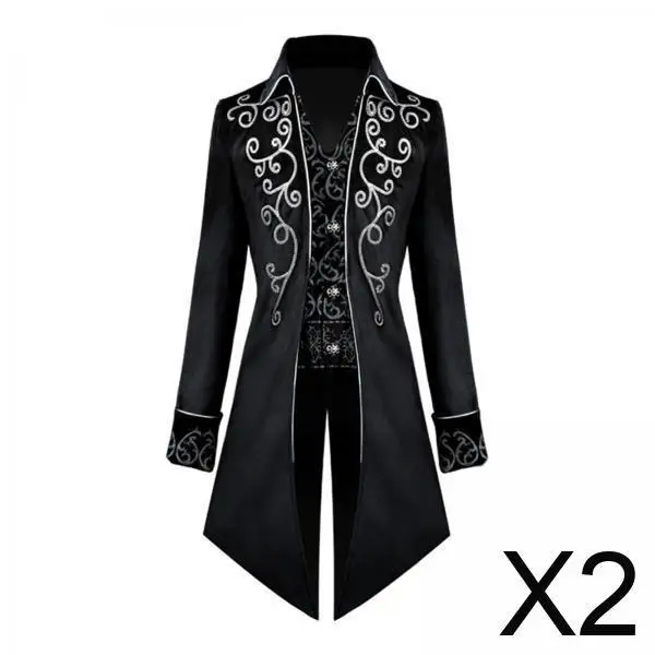 Renaissance Medieval Women Trenchcoat Overcoat Vintage Steampunk Performance Costume for Festival Dance and Party