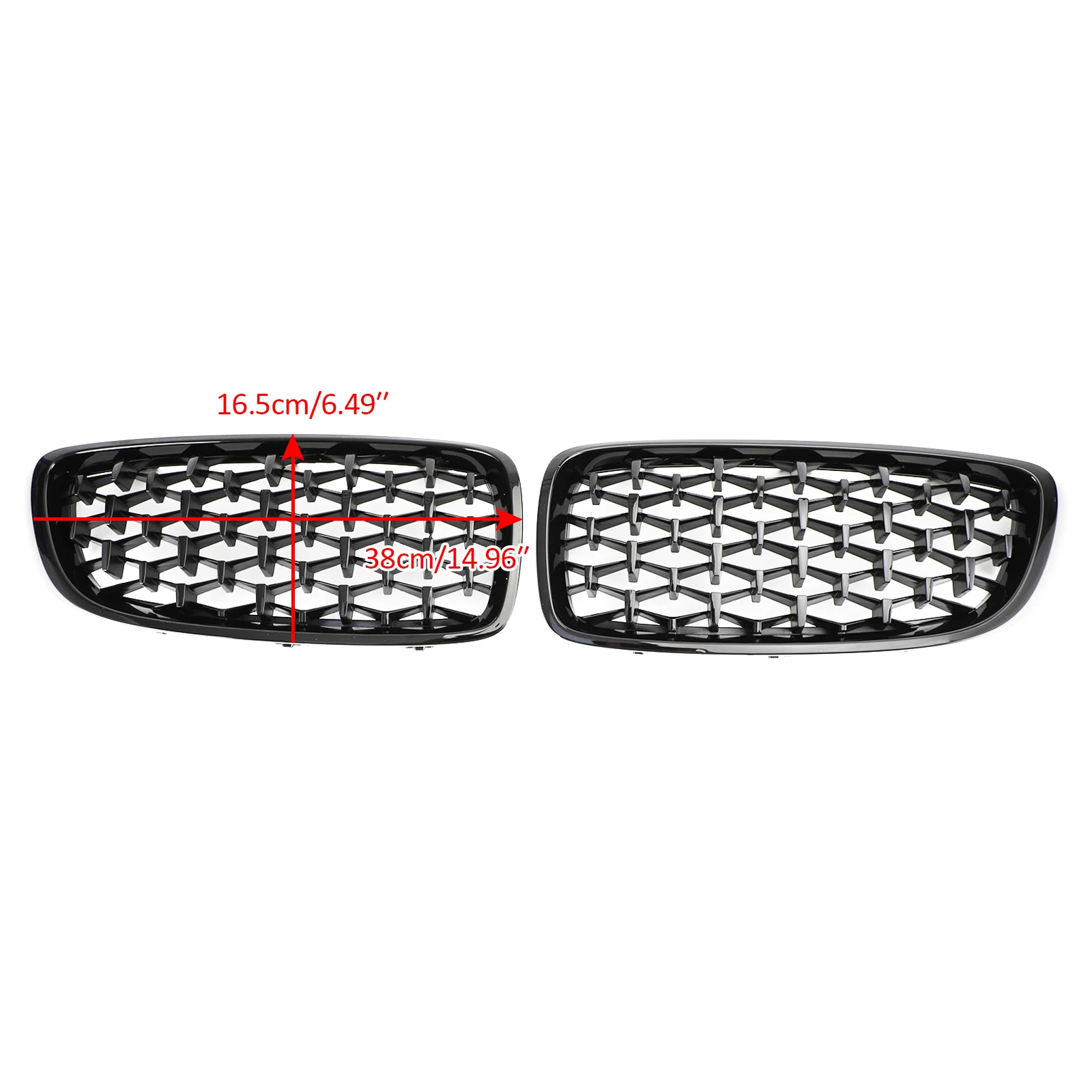 Black Chrome Diamond Front Upper Grille For BMW 4 Series F32 F33 F36 F82 2014-2018 Car Front Grille