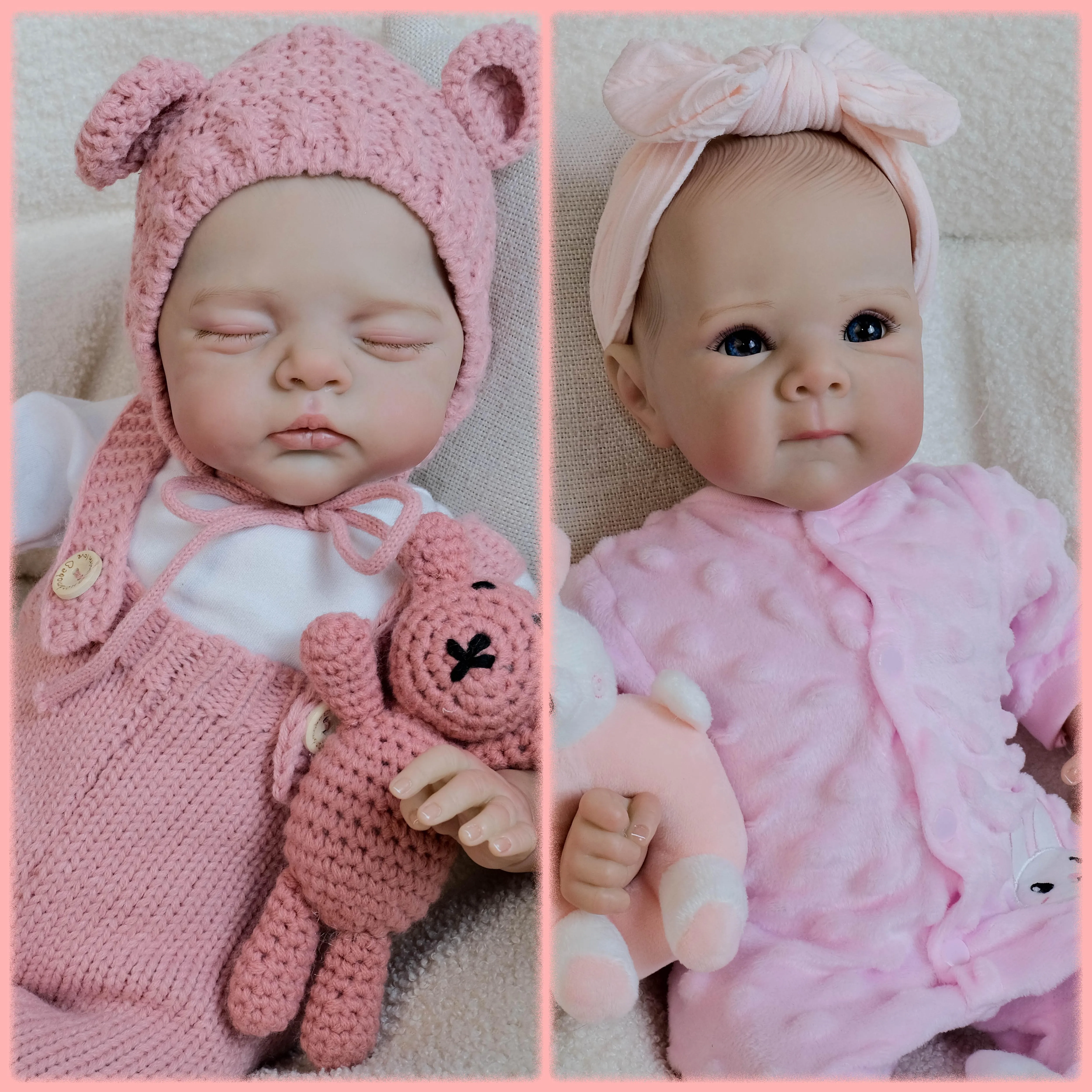 

18'' Bettie/Irys Soft Cloth Body Reborn Baby Doll Lifelike Multiple Layers Painting 3D Skin With Visible Veins Hand Draw Hair