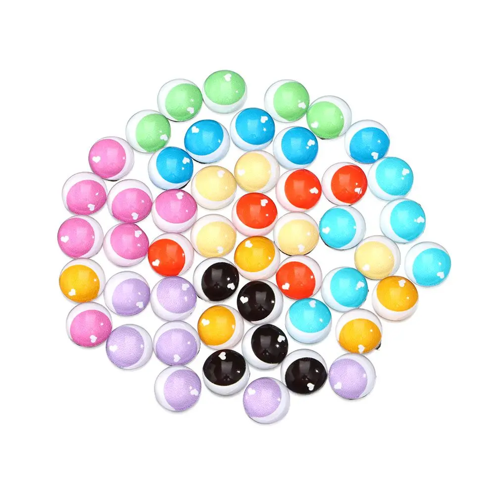 50pcs 6mm 10mm Puppen augen Cabochon flache Augäpfel Foto runde Glas Cabochon DIY flache Rückseite hand gefertigten Schmuck Handwerk Zubehör