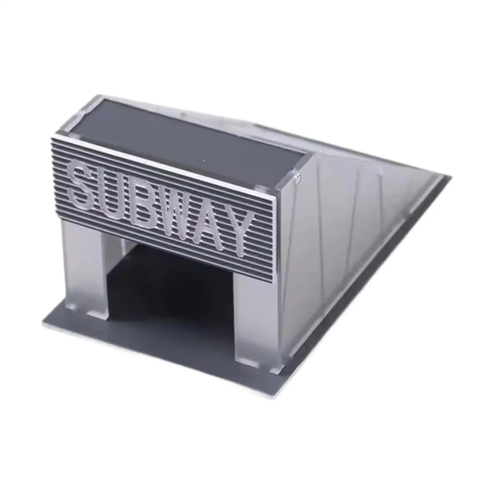 Cena de arquitetura modelo de estação subway para decoração de cena de micro paisagem