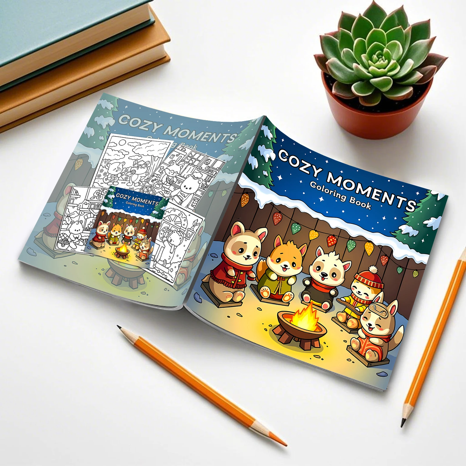 COZY MOMENTS Bold-easy Patterns Coloring Book for Adults Cute Drawing Book Perfect Gift for Party and Birthday