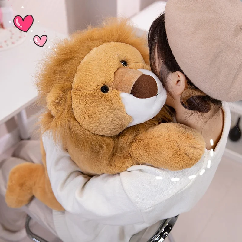 

55-75cm Super Soft Cartoon Lion Doll Plush Toys Stuffed Animal Cute Lions Baby Sleeping Pillow for Kids Birthday Gift Home Decor