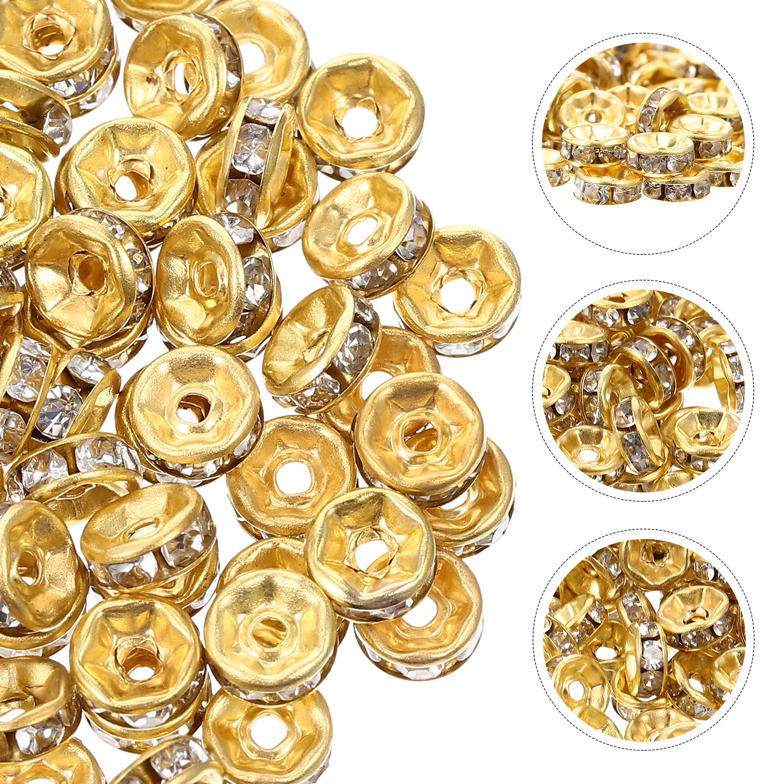 200 قطعة من خرز سبائك حجر الراين عالي الجودة لمستلزمات صناعة المجوهرات اليدوية ذاتية الصنع خرز فضفاض يمكنك صنعه بنفسك #3