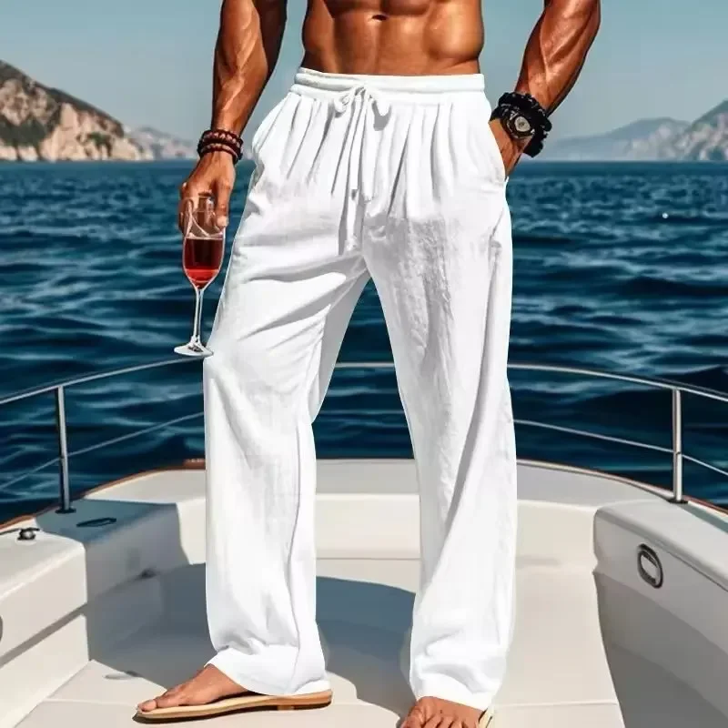 

Fashion Mens Cotton Wide Pants Korean Trousers Oversize Sports Streetwear Male Spring Yoga Pants Casual Men Clothing Sweatpants