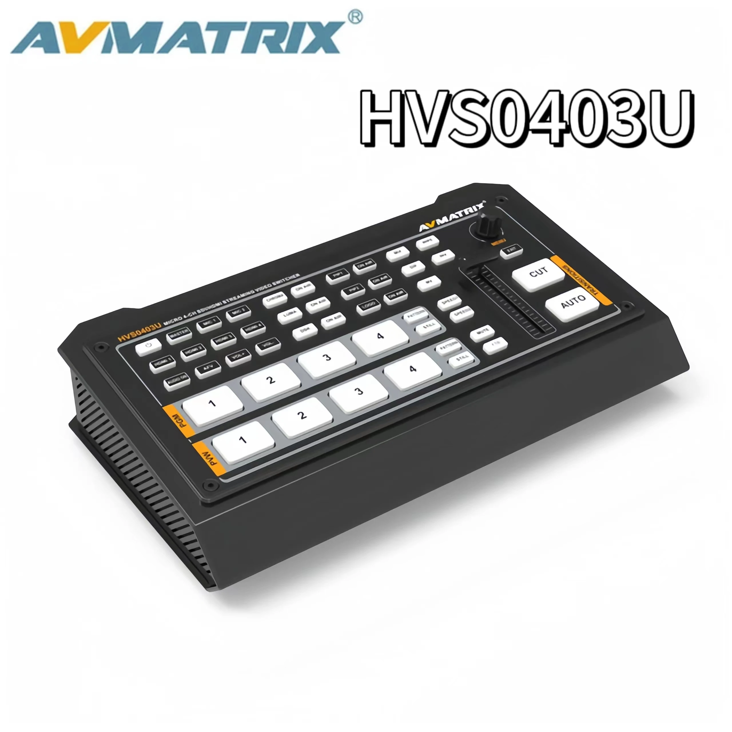 

AVMATRIX HVS0403U Micro 4 Channel SDI HDMI Video Mixer Support Auto-Detected for Live Streaming Switcher Video