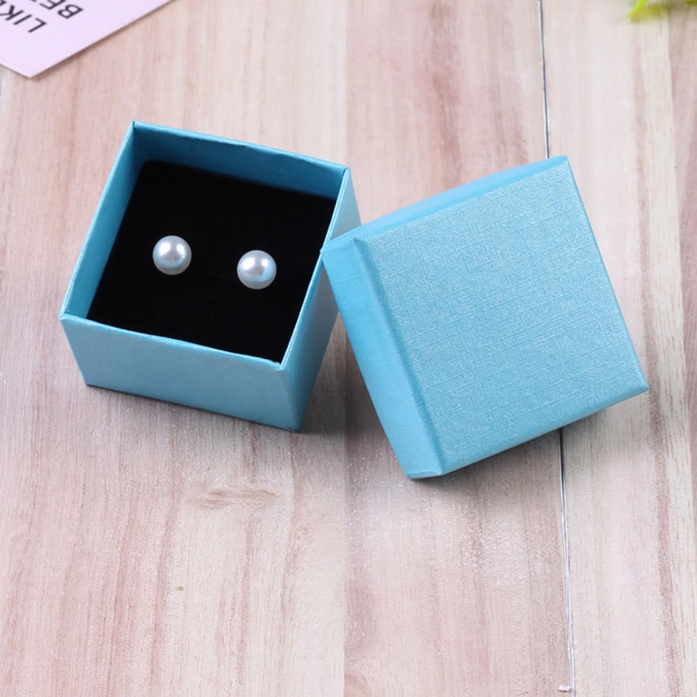 5 Stück 5 x 5 x 3 cm Ringbox, Hochzeitsgeschenke, Mädchen, Geschenk, Schmuck, Ohrstecker, Schmuck-Display, Aufbewahrung, Papier, Karton, Taschen, Beutel, Organizer – Detail 8