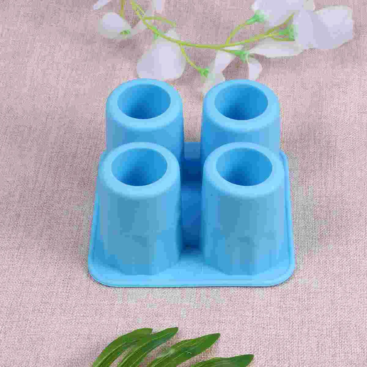 4 Cup Summer Cool Ice Mold Silicone Cube Tray Freezer Shooter Party-themed Cubes Convenient to Store