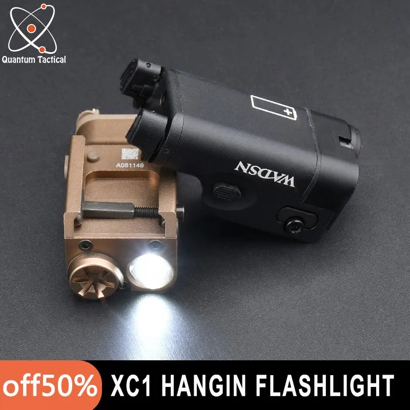 

Wadsn XC1 Flashlight Tactical Airsoft Weapon Spotlight High Lumens MINI LED Scout Light Outdoor Hunting Light For 17 18C 19 25