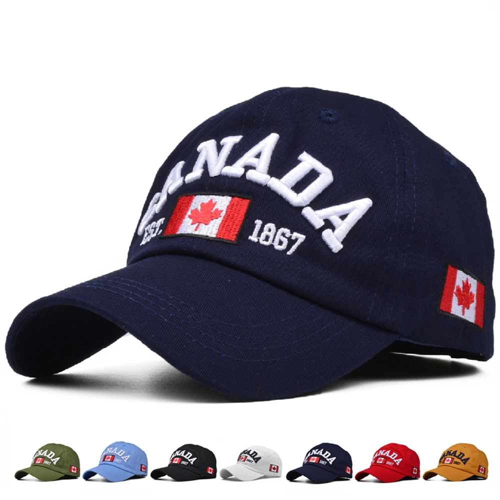 CANADA Letters Baseball Caps for Men Women Hip Hop Dad Hats Sun Outdoor Cotton Trucker Cap