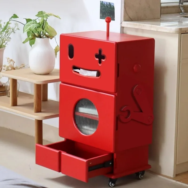 

Dopamine bedside table creative robot storage locker sofa side multi-functional display cabinet decorative cabinet