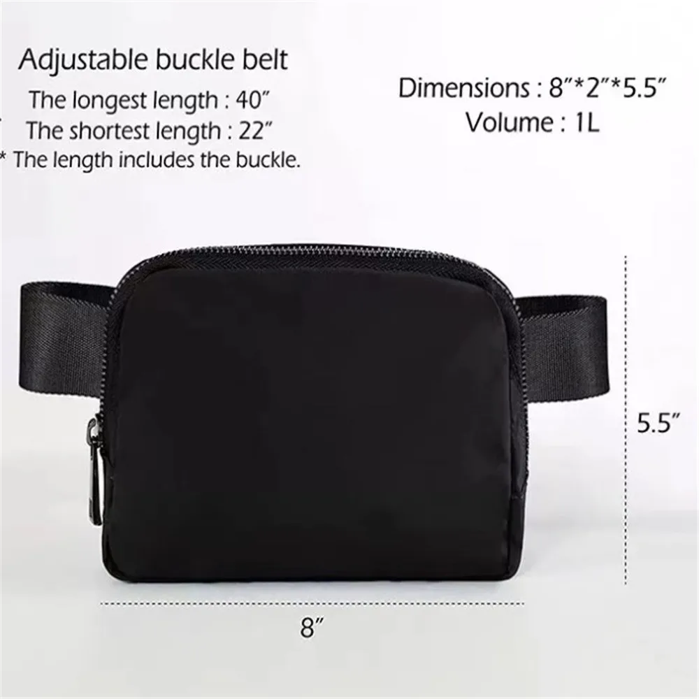 New Women Waist Bag Fanny Pack Zipper Chest Bag Outdoor Sports Crossbody Bag Casual Travel Multifunctional Pocket Money Bag