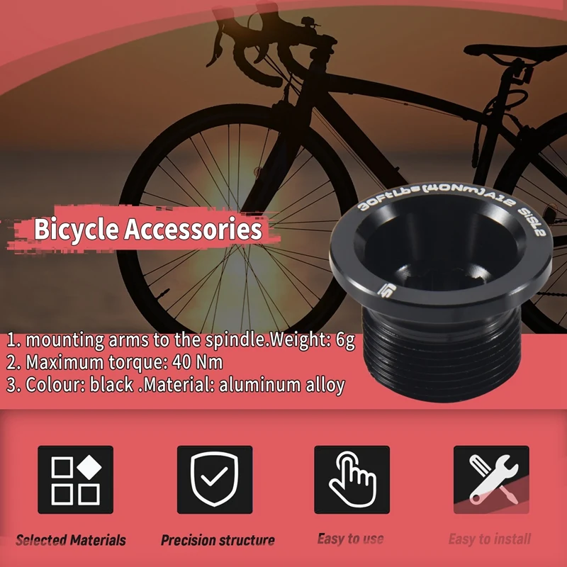 

For Hollowgram SiSL2 Crankbolt Kit - Black - KP251/-HGSW