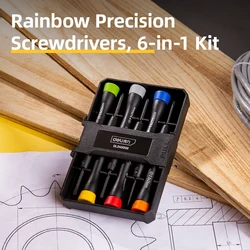 DELI 6 Pcs Mini Multifunction Precision Screwdriver Set  Watch Repair Screwdriver Kit  Clocks Computer And Electronic