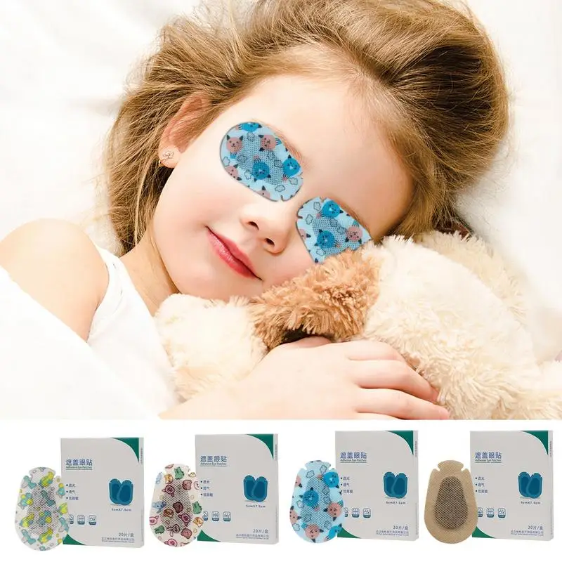 Children's Eye Patch Strabismus Children Correction Protect Cartoon Design 20 PCS Eye Patch Eyeshade Vision Care Patch Kids Good