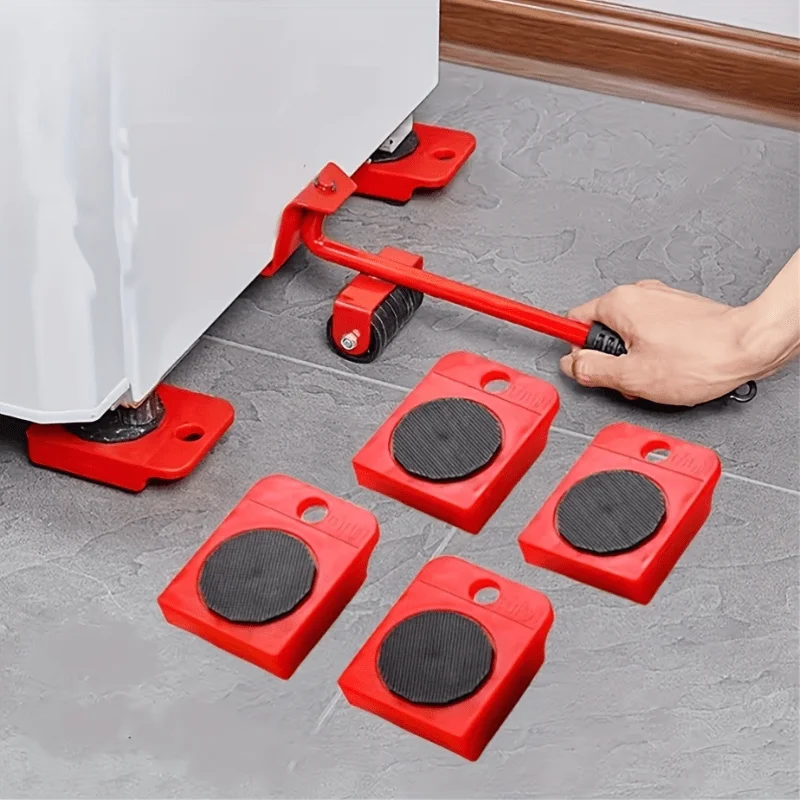 Furniture Mover Tool Heavy Duty Lifting Moving Slider 360° Rotation Wheel Dolly Set Fridge Washing Machine Couch TransportHelper